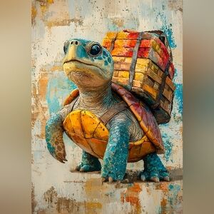 Colorful Turtle Print for Reptile Enthusiasts